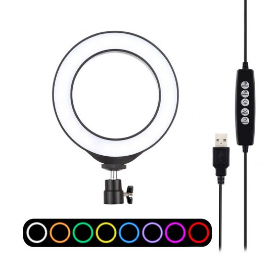 PU431B 4.7 inch 12cm 10 Modes 8 Colors RGBW Dimmable LED Ring for Live Broadcast Vlogging Photography Video Lights PU431B 4.7 inch 12cm 10 Modes 8 Colors RGBW Dimmable LED Ring for Live Broadcast Vlogging Photography Video Lights