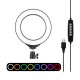 PU431B 4.7 inch 12cm 10 Modes 8 Colors RGBW Dimmable LED Ring for Live Broadcast Vlogging Photography Video Lights PU431B 4.7 inch 12cm 10 Modes 8 Colors RGBW Dimmable LED Ring for Live Broadcast Vlogging Photography Video Lights