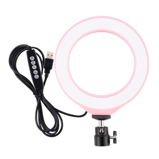 PU432F 6.2 inch 16cm RGBW Dimmable LED Ring Light 10 Modes 8 Colors USB for Youtube Live Broadcast Vlogging Selfie