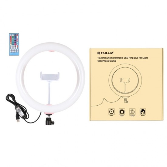 PU455B PU455F 10.2 Inch RBGW Dimmable bluetooth APP Control Remote Control Arc LED Video Ring Light for Youtube Tik Tok Live Streaming PU455B PU455F 10.2 Inch RBGW Dimmable bluetooth APP Control Remote Control Arc LED Video Ring Light for Youtube Tik Tok Live Streaming