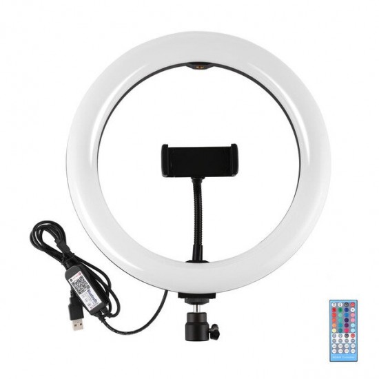 PU455B PU455F 10.2 Inch USB Dimmable bluetooth RGBW Video Ring Light LED Arc APP Wireless Control for Youtube Tik Tok Live Streaming