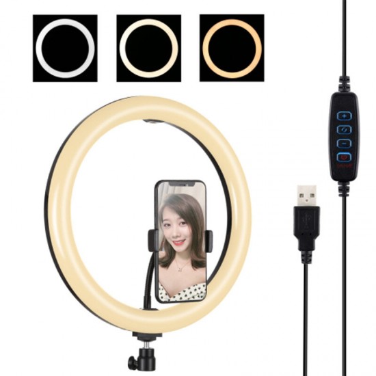 PU457F 11.8 inch USB 3 Modes Dimmable Dual Color Temperature USB LED Curved Diffuse Light Ring Vlogging Selfie Light PU457F 11.8 inch USB 3 Modes Dimmable Dual Color Temperature USB LED Curved Diffuse Light Ring Vlogging Selfie Light
