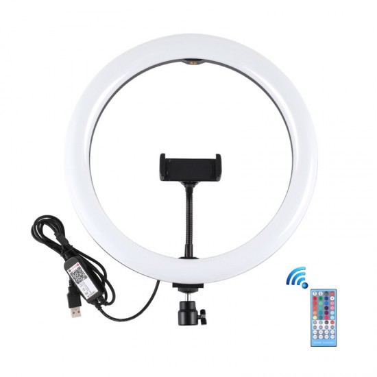 PU458B 11.8 inch 30cm RGBW Dimmable LED Ring Light for Video Live Broadcast Selfie Photography with Remote Control PU458B 11.8 inch 30cm RGBW Dimmable LED Ring Light for Video Live Broadcast Selfie Photography with Remote Control