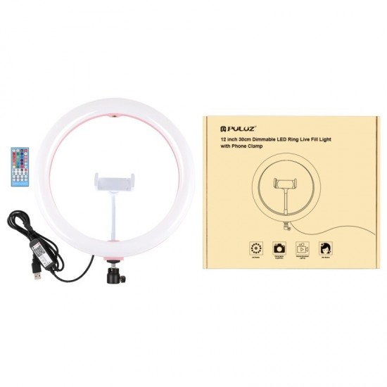 PU458B PU458F 11.8 Inch Dimmable bluetooth APP Control Remote Control LED Video Ring Light for Youtube Tik Tok Live Streaming