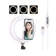 PU459F 7.9 inch 20cm 6500K-3200K 3 Modes Dimmable LED Ring Light for Tik Tok Live Youtube Streaming Broadcast Vlogging Selfie Photography