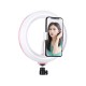 PU459F 7.9 inch 20cm 6500K-3200K 3 Modes Dimmable LED Ring Light for Tik Tok Live Youtube Streaming Broadcast Vlogging Selfie Photography