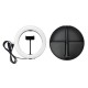 PU480 10 Inch 3200-5600K Dimmable USB LED Video Ring Light with Round Base Bracket Phone Clip