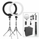 RL-20A 20 Inch LED Ring Light Photographic Lighting Makeup Ring Lamp Bi-color 3200K-5500K for Anchor Live