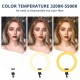 RL-20A 20 Inch LED Ring Light Photographic Lighting Makeup Ring Lamp Bi-color 3200K-5500K for Anchor Live