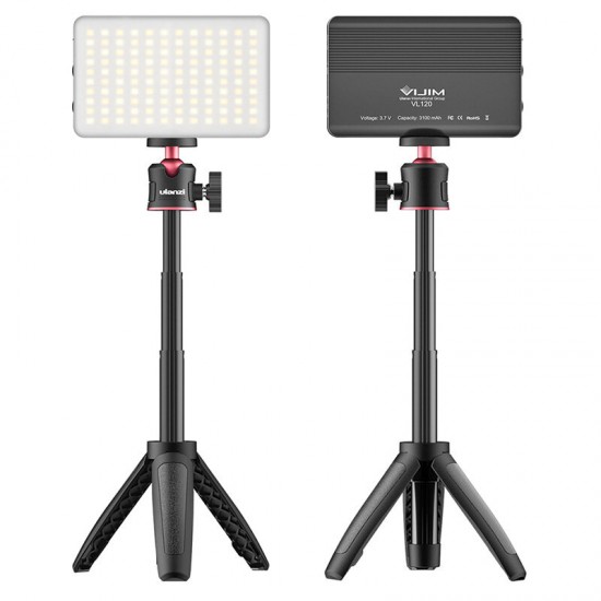 MT-08 VL120 Mini Tripod LED Light Kit Dimmable Fill Light with Color Gel Live Broadcast Youtube Kit