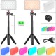 MT-08 VL120 Mini Tripod LED Light Kit Dimmable Fill Light with Color Gel Live Broadcast Youtube Kit