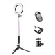 Dimmable Video Ring Light 14.5cm LED Makeup Lamp with Selfie Stick Tripod bluetooth Shutter for Youtube Tik Tok Live Streaming