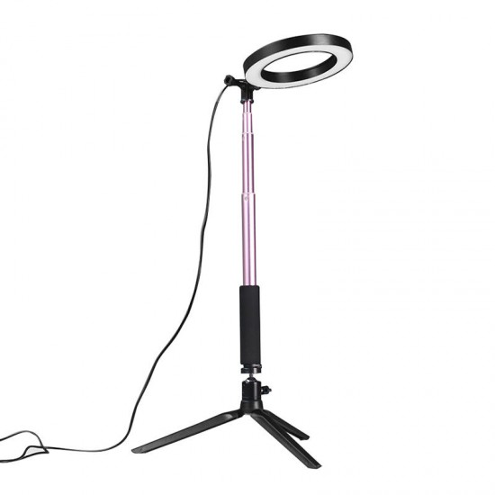 Dimmable Video Ring Light 20cm LED Makeup Lamp with Selfie Stick Tripod bluetooth Shutter for Youtube Tik Tok Live Streaming