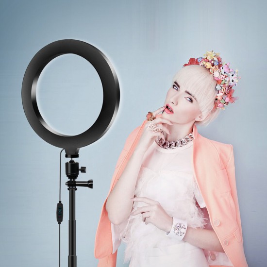 Selfie Stick 5500K Dimmable Video Light 20cm LED Ring Lamp with bluetooth Shutter Wrench for Youtube Tik Tok Live Streaming Selfie Stick 5500K Dimmable Video Light 20cm LED Ring Lamp with bluetooth Shutter Wrench for Youtube Tik Tok Live Streaming