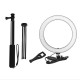 Selfie Stick 5500K Dimmable Video Light 20cm LED Ring Lamp with bluetooth Shutter Wrench for Youtube Tik Tok Live Streaming Selfie Stick 5500K Dimmable Video Light 20cm LED Ring Lamp with bluetooth Shutter Wrench for Youtube Tik Tok Live Streaming