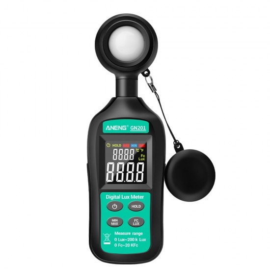 GN201 Luxmeter Digital Light Meter 200K Lux Meter Photometer UV Meter UV Radiometer Handheld Illuminometer Photometer