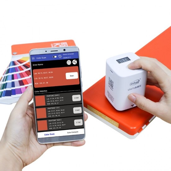 LS171 Mobile Phone Application Portable Colorimeter Color Analyzer with Screen Digital Precise LAB Color Meter Tester 8mm LS171 Mobile Phone Application Portable Colorimeter Color Analyzer with Screen Digital Precise LAB Color Meter Tester 8mm