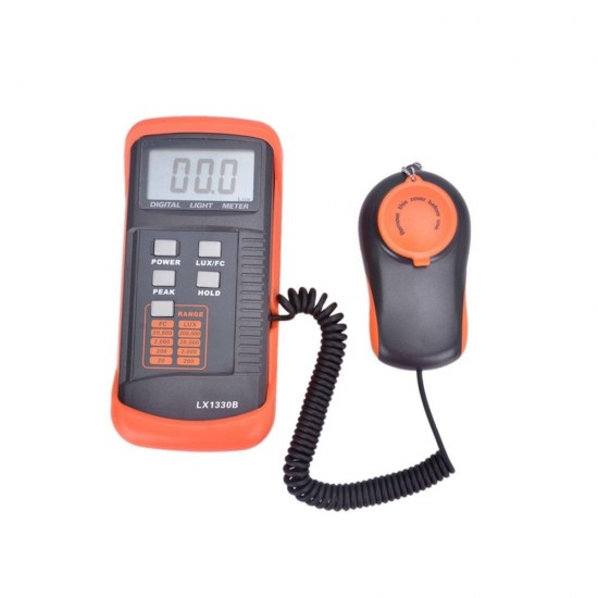 LX1330B Digital Lux Meter 200000 Lux Lux/FC Measurement Light Meter Detect Light Intensity Precise Data Hold Peak Reading Hold Function