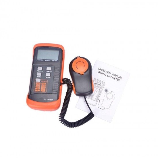 LX1330B Digital Lux Meter 200000 Lux Lux/FC Measurement Light Meter Detect Light Intensity Precise Data Hold Peak Reading Hold Function