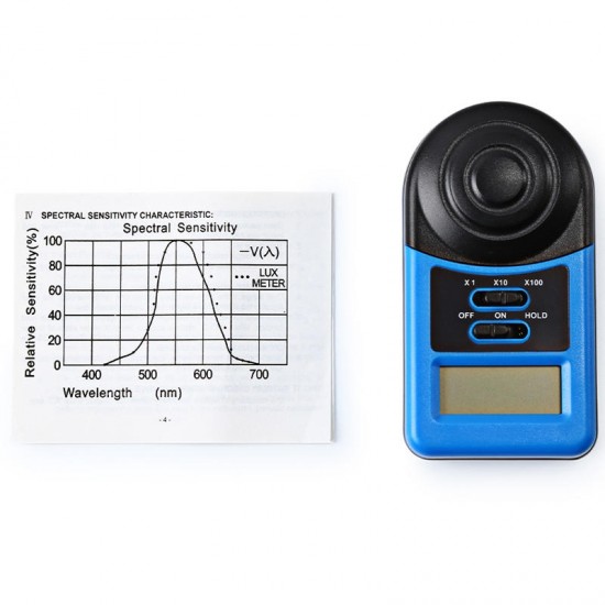 LX1010A Digital 200,000 Lux Meter Illuminometer Photometer Lux Meter Light Meter Mini Pocket Size