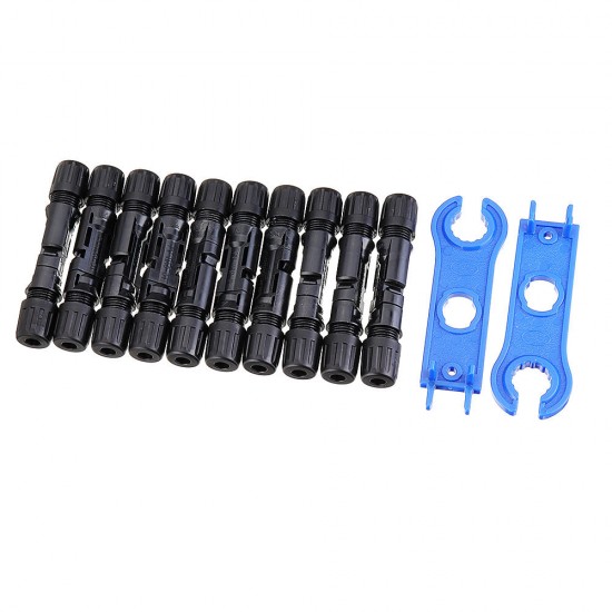 10pairs MC4 Connector+1pair Spanner Male Female 30A Cable Plug MC4 Connector Solar Panel Branch Series Connect Solar System