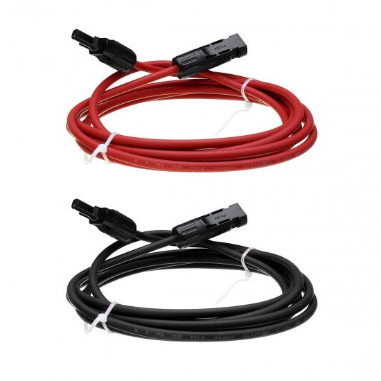 3M AWG12 Black or Red MC4 Connector Solar Panel Extension Cable Wire 3M AWG12 Black or Red MC4 Connector Solar Panel Extension Cable Wire