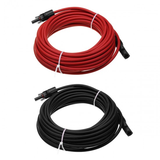 Black/Red 10M 12AWG Solar Panel Extension Cable Wire With MC4 Connector Black/Red 10M 12AWG Solar Panel Extension Cable Wire With MC4 Connector
