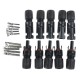 5 Pairs PV Solar Panel Cable MC4 Connectors Male & Female Waterproof IP67 for Photovoltaic Solar System
