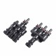 MC4T-A2 Solar Panel MC4 3 to 1 T Branch Connectors One Female to Three Male One Male to Three Female MC4T-A2 Solar Panel MC4 3 to 1 T Branch Connectors One Female to Three Male One Male to Three Female