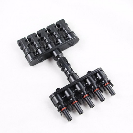 MC4T-A3 MC4 M/FM Solar Panel 5 to 1 T Branch 30A Solar Panel Connector Cable Coupler Combiner