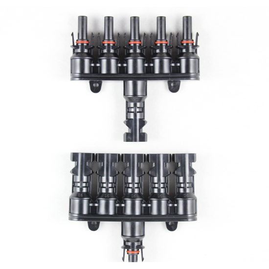 MC4T-A3 MC4 M/FM Solar Panel 5 to 1 T Branch 30A Solar Panel Connector Cable Coupler Combiner