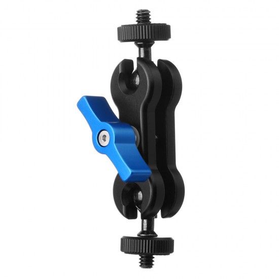 Tripod Head Ball Head Magic Arm Bracket Monitor Double Holder 360 Degree Rotating 1/4 to 1/4 Camera Tripod Mount