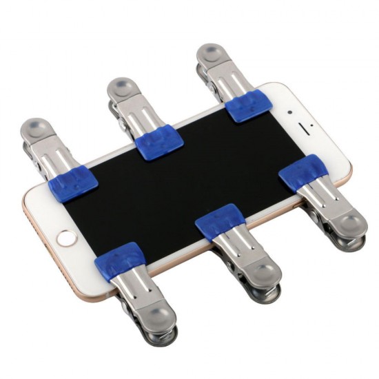 10Pcs Metal Clip Fixture Multi-purpose Fastening Clamp for Mobile Phone Tablet Glued LCD Screen Repair Tool