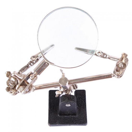 BST-168Z Magnifying Glass With Clips Magnifier Welding Rework Repair Hand Tools