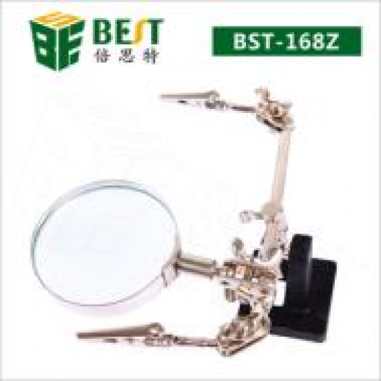 BST-168Z Magnifying Glass With Clips Magnifier Welding Rework Repair Hand Tools