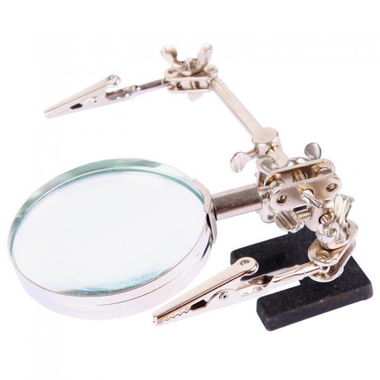 BST-168Z Magnifying Glass With Clips Magnifier Welding Rework Repair Hand Tools