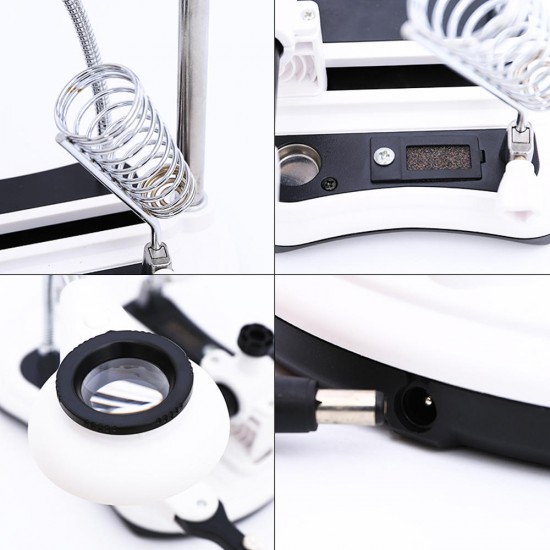 DIY PCB Soldering Desk Magnifier LED Light Magnifiers Soldering Iron Helping Hands Auxiliary Clamp Alligator Clip DIY PCB Soldering Desk Magnifier LED Light Magnifiers Soldering Iron Helping Hands Auxiliary Clamp Alligator Clip