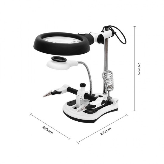 DIY PCB Soldering Desk Magnifier LED Light Magnifiers Soldering Iron Helping Hands Auxiliary Clamp Alligator Clip DIY PCB Soldering Desk Magnifier LED Light Magnifiers Soldering Iron Helping Hands Auxiliary Clamp Alligator Clip