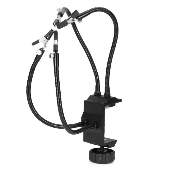 Desk Clamp Helping Hands Soldering Third Hand Tool with Aluminum Base PCB Holder Desk Clamp Helping Hands Soldering Third Hand Tool with Aluminum Base PCB Holder