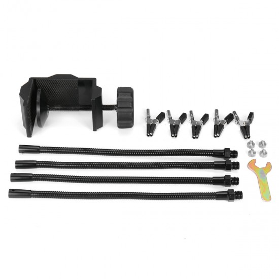 Desk Clamp Helping Hands Soldering Third Hand Tool with Aluminum Base PCB Holder Desk Clamp Helping Hands Soldering Third Hand Tool with Aluminum Base PCB Holder