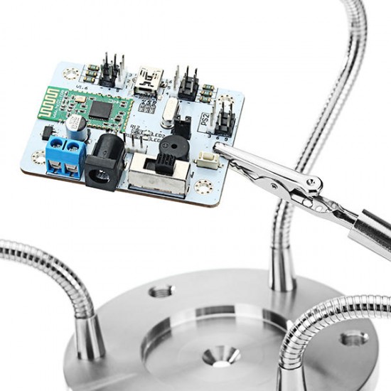 Full Aluminum Alloy 3 Arms Soldering Station CNC Base PCB Fixture Universal Strange Third Hand Welding Tools
