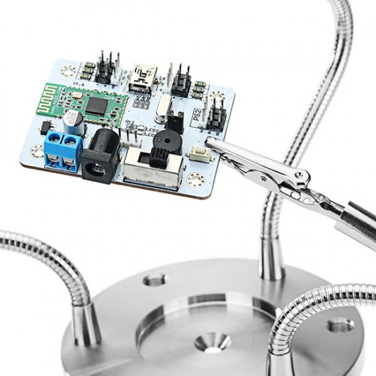 Full Aluminum Alloy 3 Arms Soldering Station CNC Base PCB Fixture Universal Strange Third Hand Welding Tools Full Aluminum Alloy 3 Arms Soldering Station CNC Base PCB Fixture Universal Strange Third Hand Welding Tools