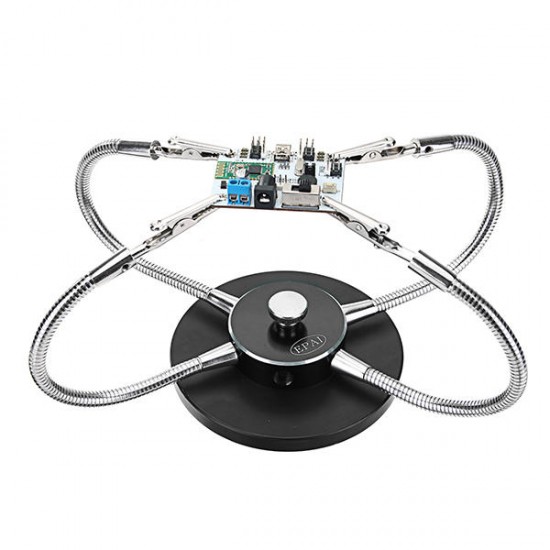Full Aluminum Alloy 4 Arms Soldering Station CNC Base PCB Fixture Universal Strange Third Hand Welding Tools