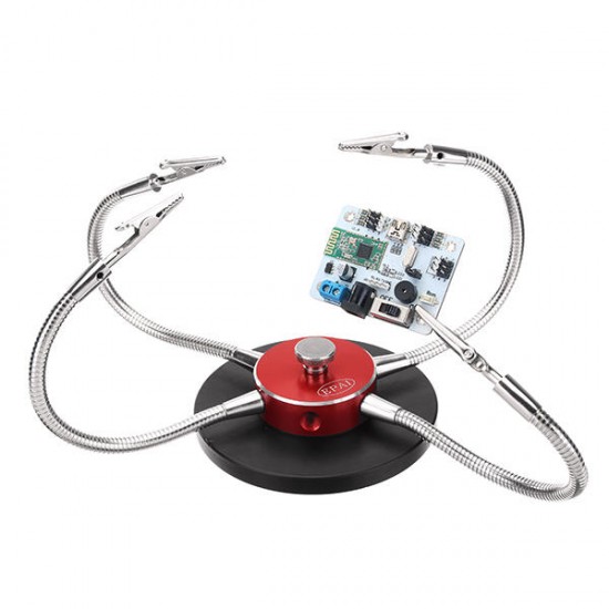 Full Aluminum Alloy 4 Arms Soldering Station CNC Base PCB Fixture Universal Strange Third Hand Welding Tools Full Aluminum Alloy 4 Arms Soldering Station CNC Base PCB Fixture Universal Strange Third Hand Welding Tools