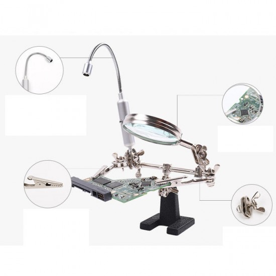 Multi-function Auxiliary Clamp Belt Hose Jet Lamp Magnifier Reading Maintenance Magnifier Multi-function Auxiliary Clamp Belt Hose Jet Lamp Magnifier Reading Maintenance Magnifier