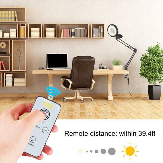 5X Magnifier Wireless Remote Control LED Lamp 3 Adjustable Lights Color for Reading Crafts Hobby DIY Welding 5X Magnifier Wireless Remote Control LED Lamp 3 Adjustable Lights Color for Reading Crafts Hobby DIY Welding