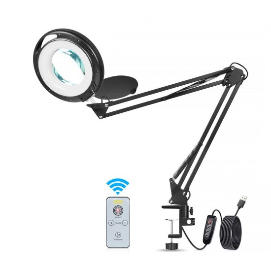5X Magnifier Wireless Remote Control LED Lamp 3 Adjustable Lights Color for Reading Crafts Hobby DIY Welding 5X Magnifier Wireless Remote Control LED Lamp 3 Adjustable Lights Color for Reading Crafts Hobby DIY Welding