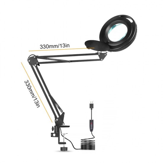 5X Magnifier Wireless Remote Control LED Lamp 3 Adjustable Lights Color for Reading Crafts Hobby DIY Welding 5X Magnifier Wireless Remote Control LED Lamp 3 Adjustable Lights Color for Reading Crafts Hobby DIY Welding