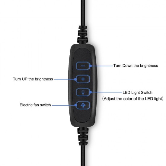 Adjustable Welding Soldering Exhaust Smoking Absorber with USB 3 Colors LED Light Smoking Device Air Filter Fan 22cm+22cm Adjustable Welding Soldering Exhaust Smoking Absorber with USB 3 Colors LED Light Smoking Device Air Filter Fan 22cm+22cm