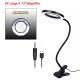 Flexible 5X USB 3 Colors Lamp Magnifier Clip-on Table Top Desk LED Reading Large Lens Illuminated Magnifying Glass Flexible 5X USB 3 Colors Lamp Magnifier Clip-on Table Top Desk LED Reading Large Lens Illuminated Magnifying Glass